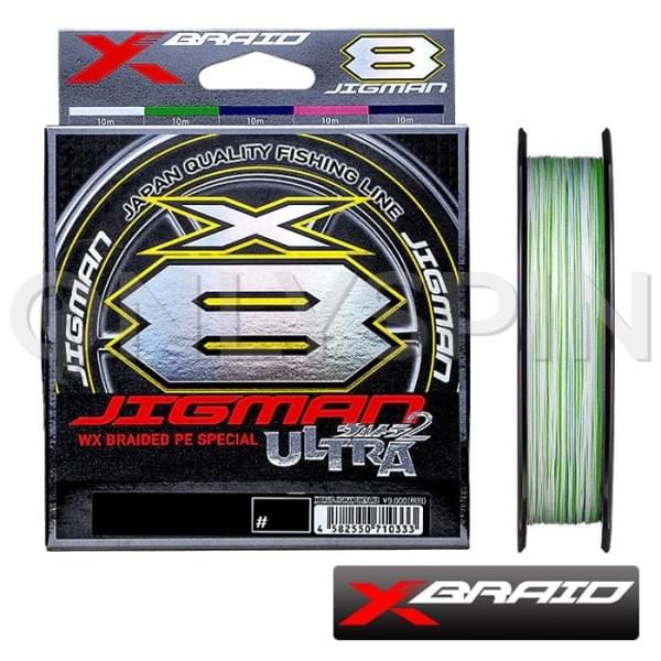 Шнур X-Braid Jigman Ultra X8 200m multicolor #0.8 16lb 0.148mm 7.3kg
