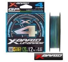 Шнур X-Braid Upgrade PE X4 3Color 180m multicolor #0.5 10lb 0.117mm 4.5kg