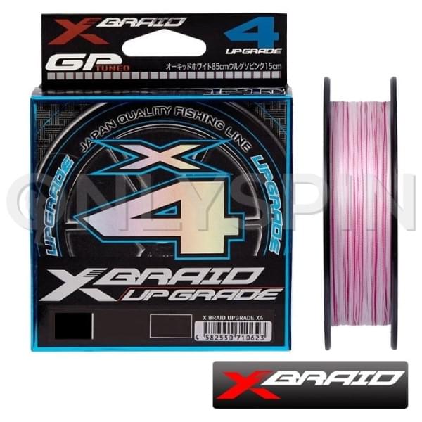 Шнур X-Braid Upgrade X4 150m white/pink #0.25 5lb 0.083mm 2.2kg