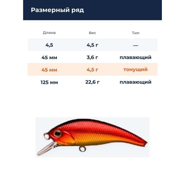 Воблер D-3 Custom Dahlia 45SS #09