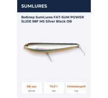 Воблер SumLures FAT-SUM POWER SLIDE 98F MS Silver Black OB