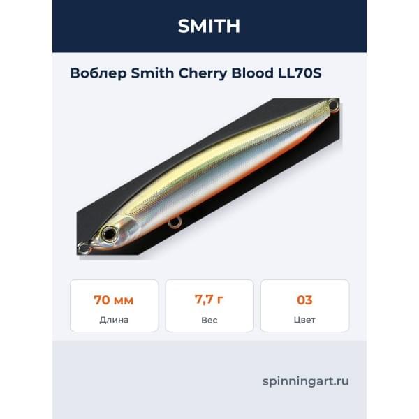 Воблер Smith Cherry Blood LL70S