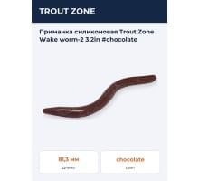 Приманка силиконовая Trout Zone Wake worm-2 3.2in #chocolate