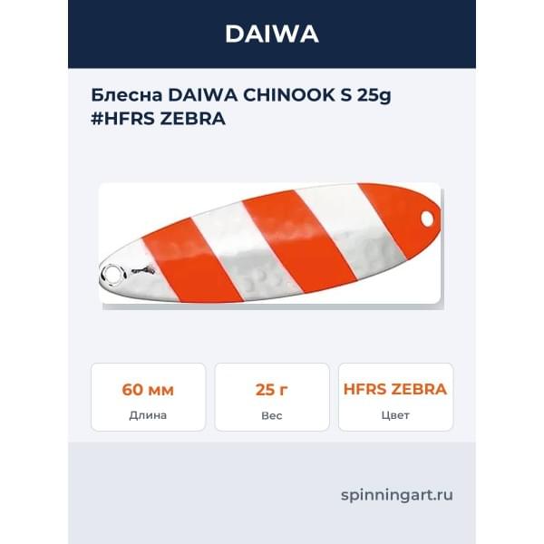 Блесна DAIWA CHINOOK S 25g #HFRS ZEBRA