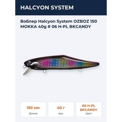 Воблер  Halcyon System OZBOZ 150 MOKKA 40g # 06 H-PL BKCANDY