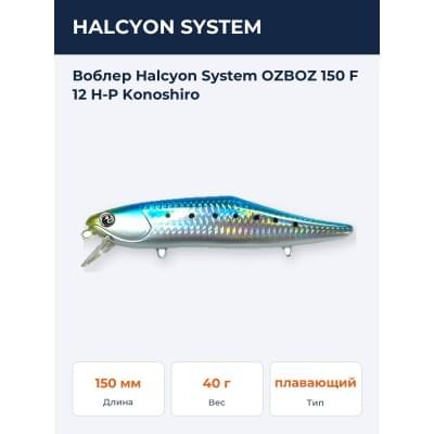 Воблер Halcyon System OZBOZ 150 F 12 H-P Konoshiro