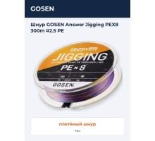 Шнур GOSEN Answer Jigging PEX8 300m #2.5 PE