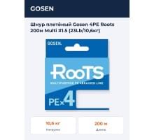 Шнур плетёный Gosen 4PE Roots 200м Multi #1.5 (23Lb/10,6кг)