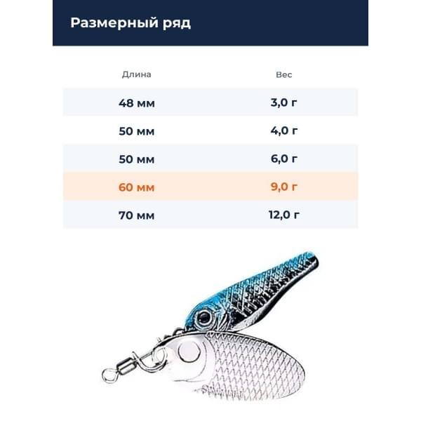 Блесна Smith Niakis 9,0гр. №15Silver
