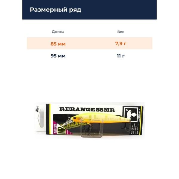 Воблер Jackall Rerange 85SP MR цв. chart back pearl(oikawa)