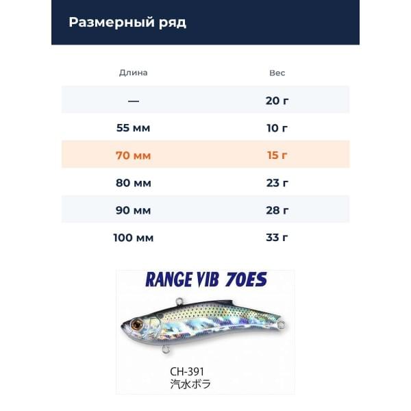 Воблер BassDay Range Vib 70ES 15гр. #ch-391