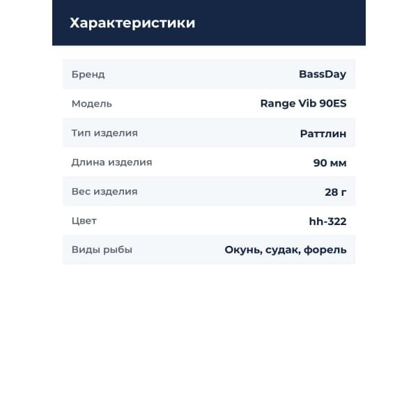 Воблер BassDay Range Vib 90ES 28гр. #hh-322