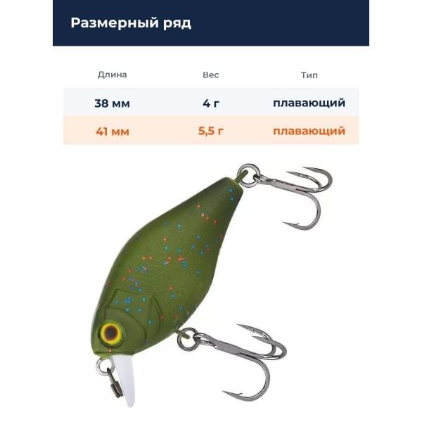 Воблер Jackall Chubby 41F цв. mat glitter pellet