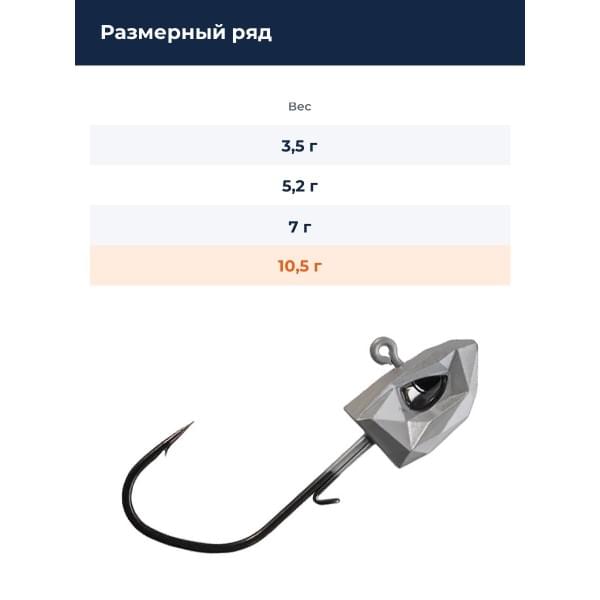 Джиг-головка BKK Refrax Jig - White (A-EA-4029) - 3/8oz - 5/0# (3шт)