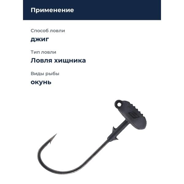 Джиг-головка BKK Silent Chaser Ned Head NH-1 #1/0 3/8oz Black
