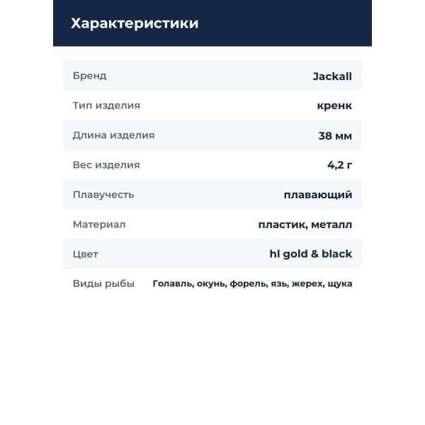 Воблер Jackall Chubby 38F SSR цв. hl gold & black