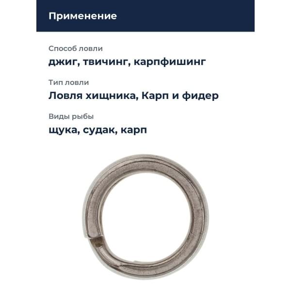 Кольцо заводное BKK Split Ring-51 (D-SP-1010) #1 (20шт)