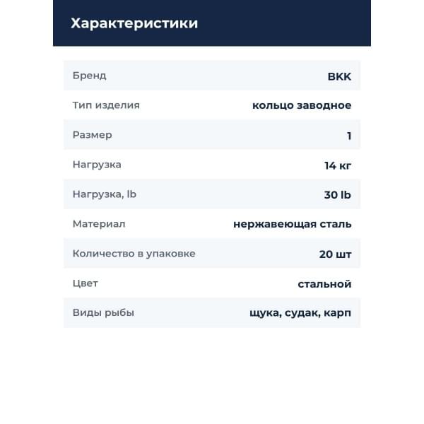 Кольцо заводное BKK Split Ring-51 (D-SP-1010) #1 (20шт)