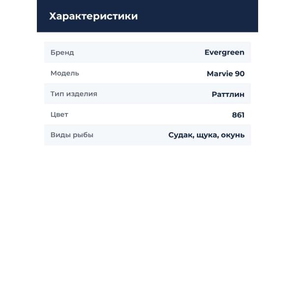 Воблер Evergreen Marvie 90 #861