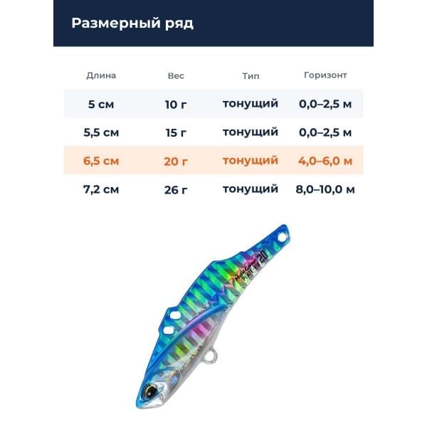 Цикада DUO METAL GARAGE PLATE VIB 20G : Blue Back Candy (PHA0278)