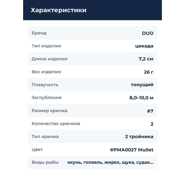 Цикада DUO METAL GARAGE PLATE VIB 26G : Mullet (PMA0027)