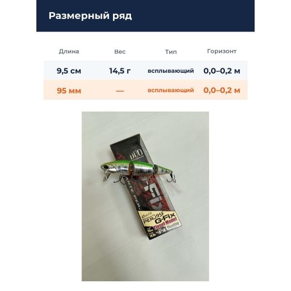 Воблер DUO REALIS ROZANTE PERJ 95F G-Fix : Lime Yamame OB (CDA4140)