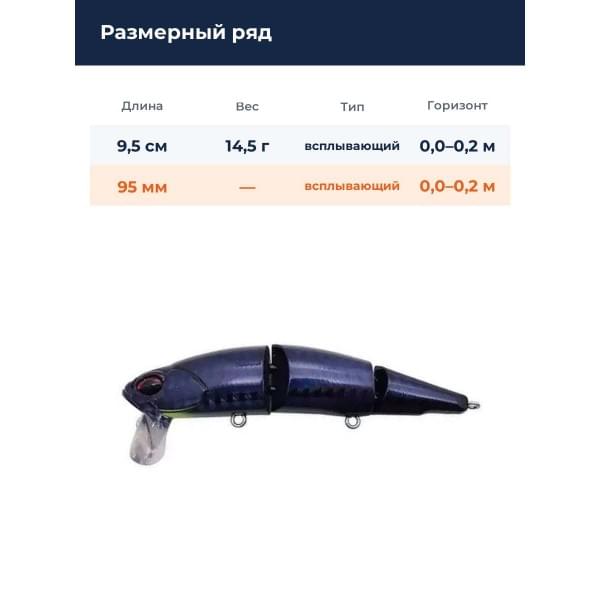 Воблер DUO REALIS ROZANTE PERJ 95F G-Fix : Midnight Black II (CHA3138)