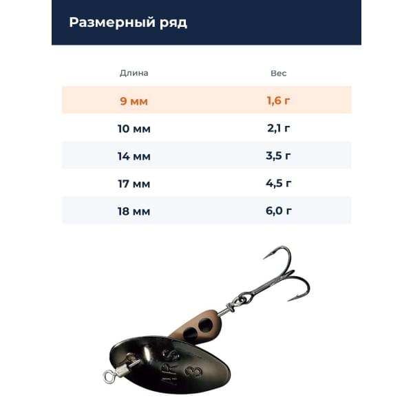 Блесна Smith AR Spinner Trout Model 1,6гр. №23