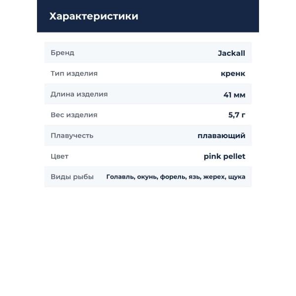 Воблер Jackall Chubby 41F SSR цв. pink pellet