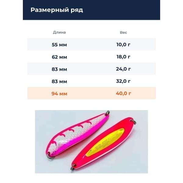 Блесна Smith Buch Japan 40,0гр. №S20