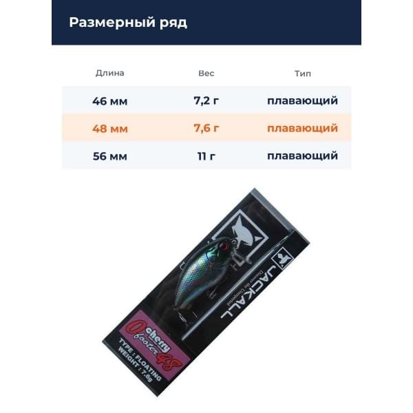Воблер Jackall Cherry 0 Footer 48 мм цв. ul tamamushi
