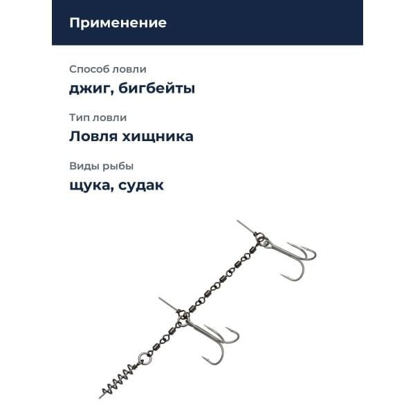 Оснастка стингер Gator Stinger Elite XL 4/0 & 4/0 (1шт)