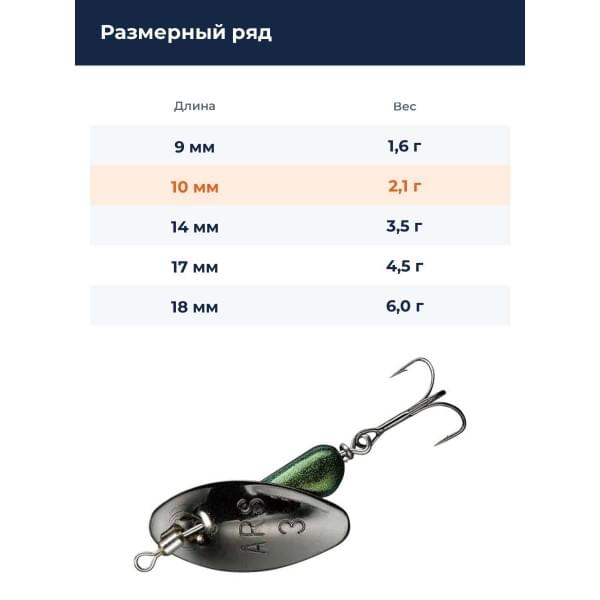 Блесна Smith AR Spinner Trout Model 2,1гр. №15