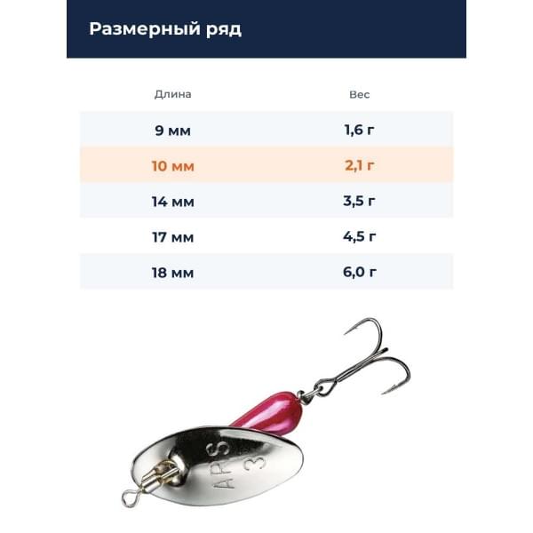 Блесна Smith AR Spinner Trout Model 2,1гр. №16