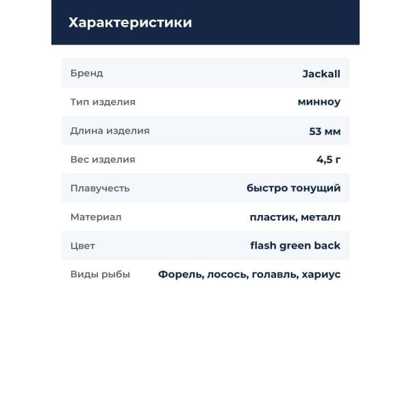 Воблер Jackall Timon Tricoroll Ryushin 53HW цв. flash green back
