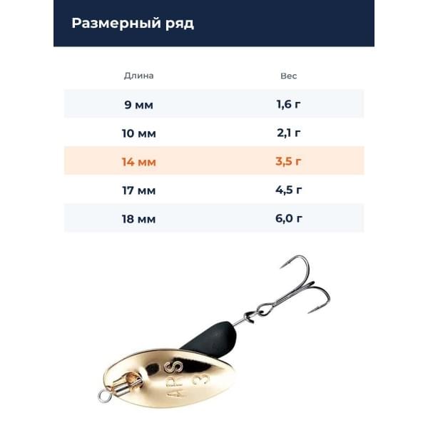 Блесна Smith AR Spinner Trout Model 3,5гр. №02