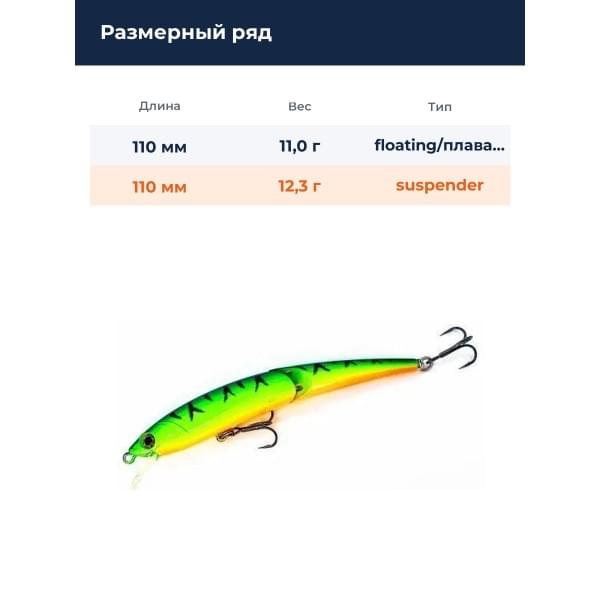 Воблер Smith Составник TS Joint-Minnow 110SP 110мм. 12,3гр. №09