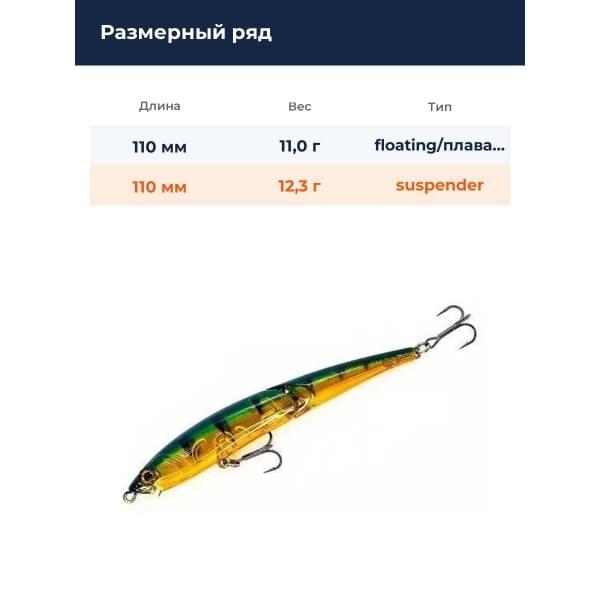 Воблер Smith Составник TS Joint-Minnow 110SP 110мм. 12,3гр. №13