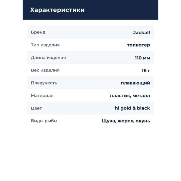 Воблер Jackall Mud Sucker 110 цв. hl gold & black
