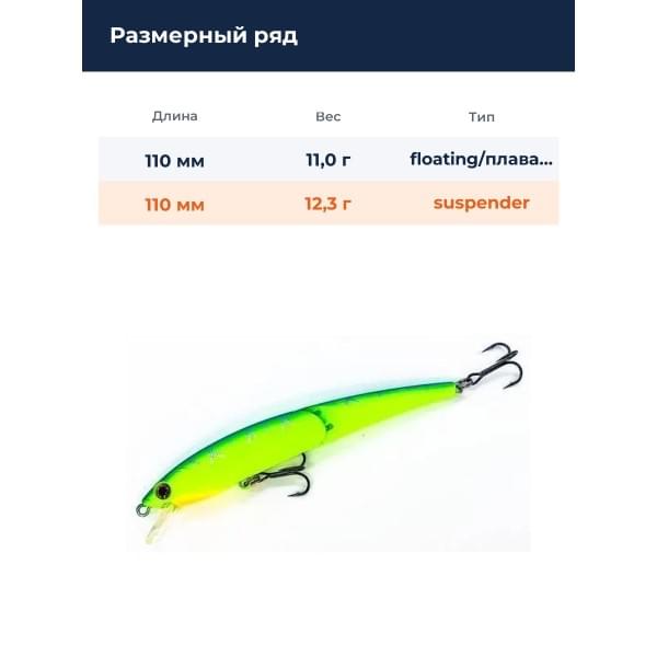 Воблер Smith Составник TS Joint-Minnow 110SP 110мм. 12,3гр. №512
