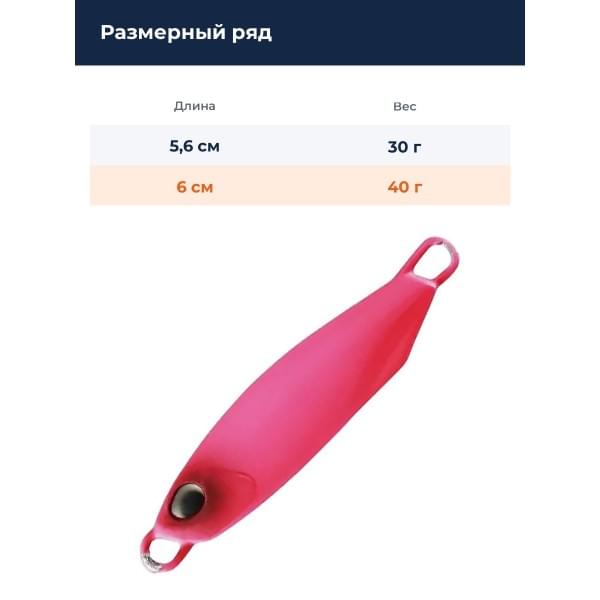Пилькер DUO DRAG METAL CAST 40G HIRAME : Mat Pink (ACC0016)
