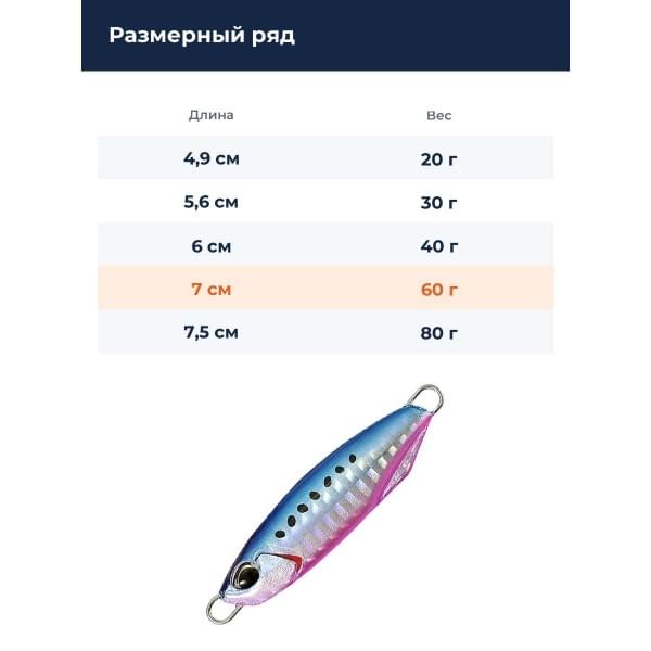 Пилькер DUO DRAG METAL CAST 60G (INT) : Blue Pink Sardine (INT) (PHA0187)