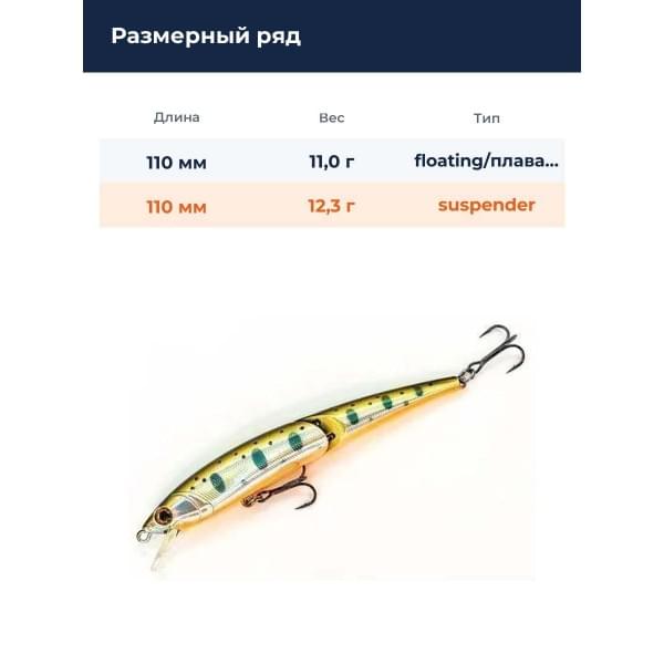 Воблер Smith Составник TS Joint-Minnow 110SP 110мм. 12,3гр. №521