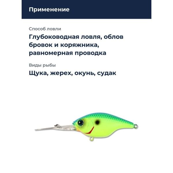 Воблер Jackall Gillcra 60 цв. blueback chartreuse