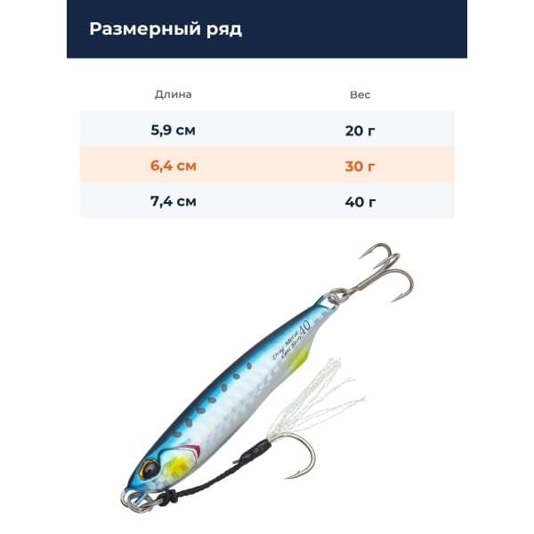 Пилькер DUO DRAG METAL CAST SLIM 30G : Sardine (PHA0011)