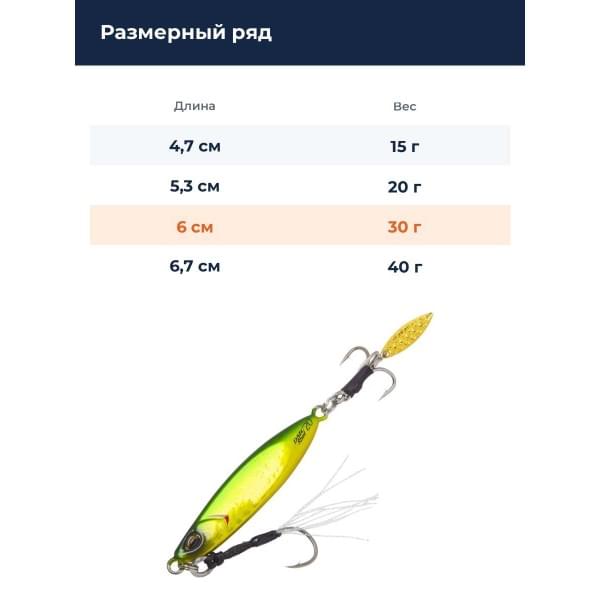 Пилькер DUO DRAG METAL CAST SHOT 30G : Green Gold (PHA0055)