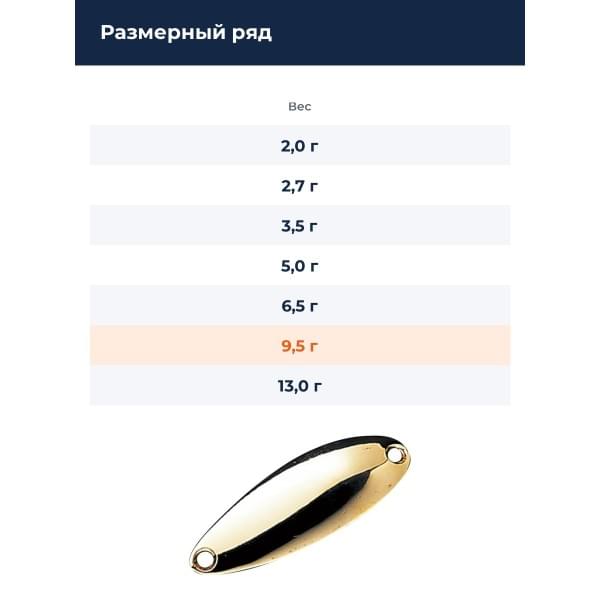 Блесна Smith Pure 9,5гр. № G (Gold)