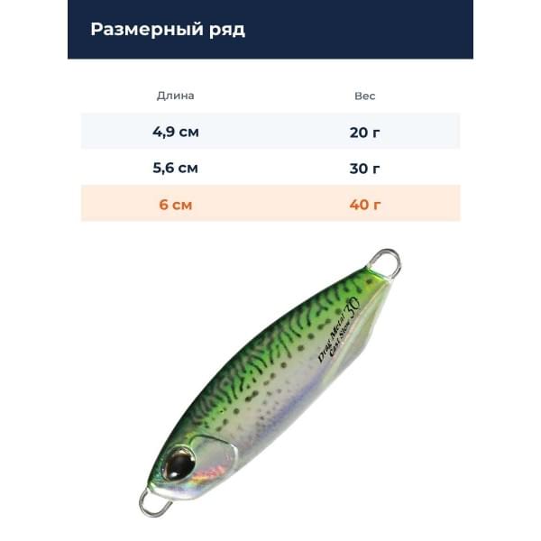 Пилькер DUO DRAG METAL CAST SLOW 40G (INT) : Real Mackerel (INT) (PNA0489)