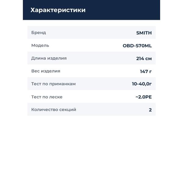 Спиннинг Smith Bow Devil OBD-S70ML "Twitch&Blade"
