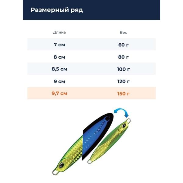 Пилькер DUO DRAG METAL FORCE 150G : UV Green Gold (PBA0512)